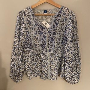 NWT Old Navy Paisley Blouse